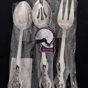 Heritage Mint 3pc Stainless Steel Serving Set